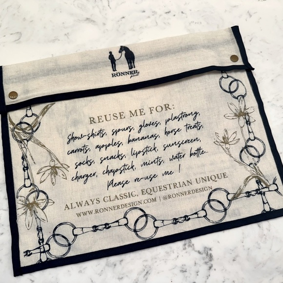 🌸3 for $20🌸 Ronner Design Equestrian Reusable Pouch - Picture 1 of 6